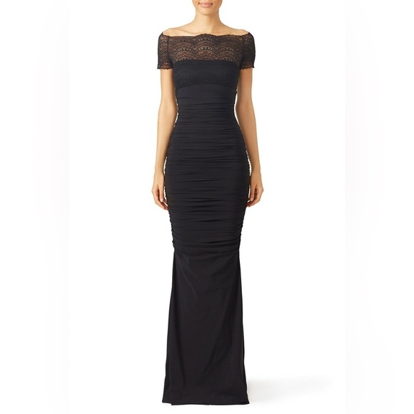 Chiara Boni La Petite Robe Black Nasira Gown Designer Bodycon Formal 46 10 - Picture 1 of 10
